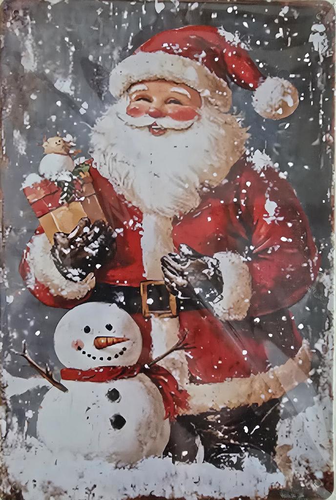 Metalen borden Kerstmis, Divers, Noël, Neuf, Enlèvement ou Envoi