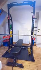 Heavy Duty half rack, Sport en Fitness, Ophalen, Zo goed als nieuw, Halterset