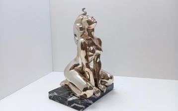 PILAR FRANCESCH "DE SFINX" beeld zilver naakt beschikbaar voor biedingen