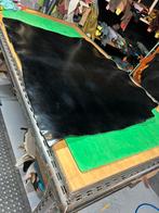 Zwarte patina-vintage hele tuigleer 3-3,5 mm dik half soepel, Enlèvement ou Envoi, Comme neuf