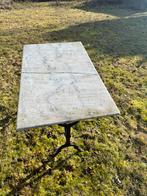 Table de jardin, fonte, plateau en marbre, Enlèvement, Utilisé, Rectangulaire, Métal