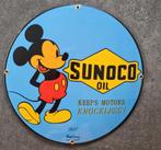 Mickey mouse Sunoco USA benzine reclame bord benzinepomp, Ophalen of Verzenden, Zo goed als nieuw, Reclamebord
