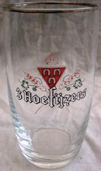 Bierglas Merk Drie Hoefijzers Breda, rood blad, 0,25L, 1960s, Verzamelen, Ophalen of Verzenden, Gebruikt, Glas of Glazen, Overige merken