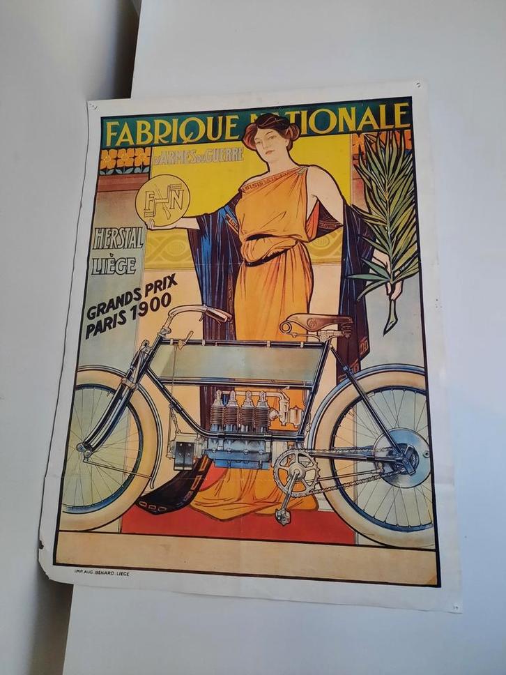 Affiche publicitaire ancienne Fabrique Nationale (FN), Collections, Posters & Affiches, Enlèvement ou Envoi