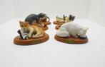 lot de 6 figurines chats en résine tres bon état, Comme neuf, Chien ou Chat, Statue ou Figurine, Enlèvement ou Envoi