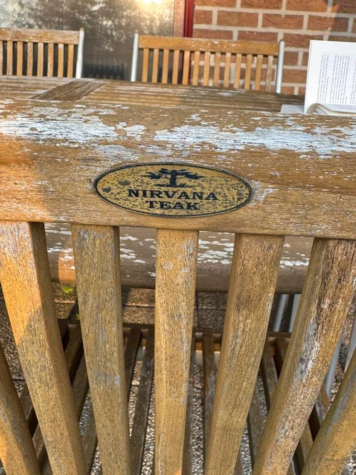 teak tuinset, Tuin en Terras, Tuinhekken en Hekwerk, Gebruikt, Ophalen