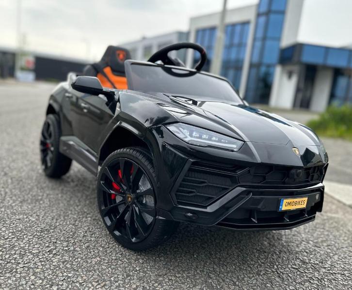 Lamborghini Urus 12v zwart RC - Leer - Rubberbanden - FM Ra, Kinderen en Baby's, Speelgoed | Buiten | Accuvoertuigen, Nieuw, Ophalen of Verzenden