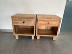 Marani nachtkastjes van mangohout, Huis en Inrichting, Slaapkamer | Nachtkastjes, Ophalen, Gebruikt