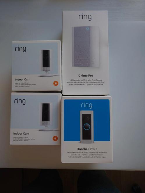 Ring Video Doorbell Pro 2 Hardwired + chime pro + indoor cam, Audio, Tv en Foto, Videobewaking, Gebruikt, Ophalen of Verzenden