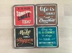 4 onderzetters samen met mooie tekst, Huis en Inrichting, Woonaccessoires | Onderzetters, Ophalen, Zo goed als nieuw