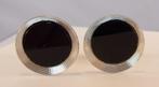 Antieke zilveren manchetknopen met zwarte Onyx, Art Deco, Verzenden, Zilver, Manchetknopen, Met edelsteen