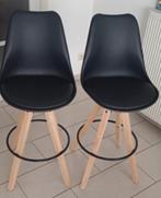 Barkrukken 2x, Huis en Inrichting, Barkrukken, Ophalen, Gebruikt, Met voetsteun, 90 cm of meer