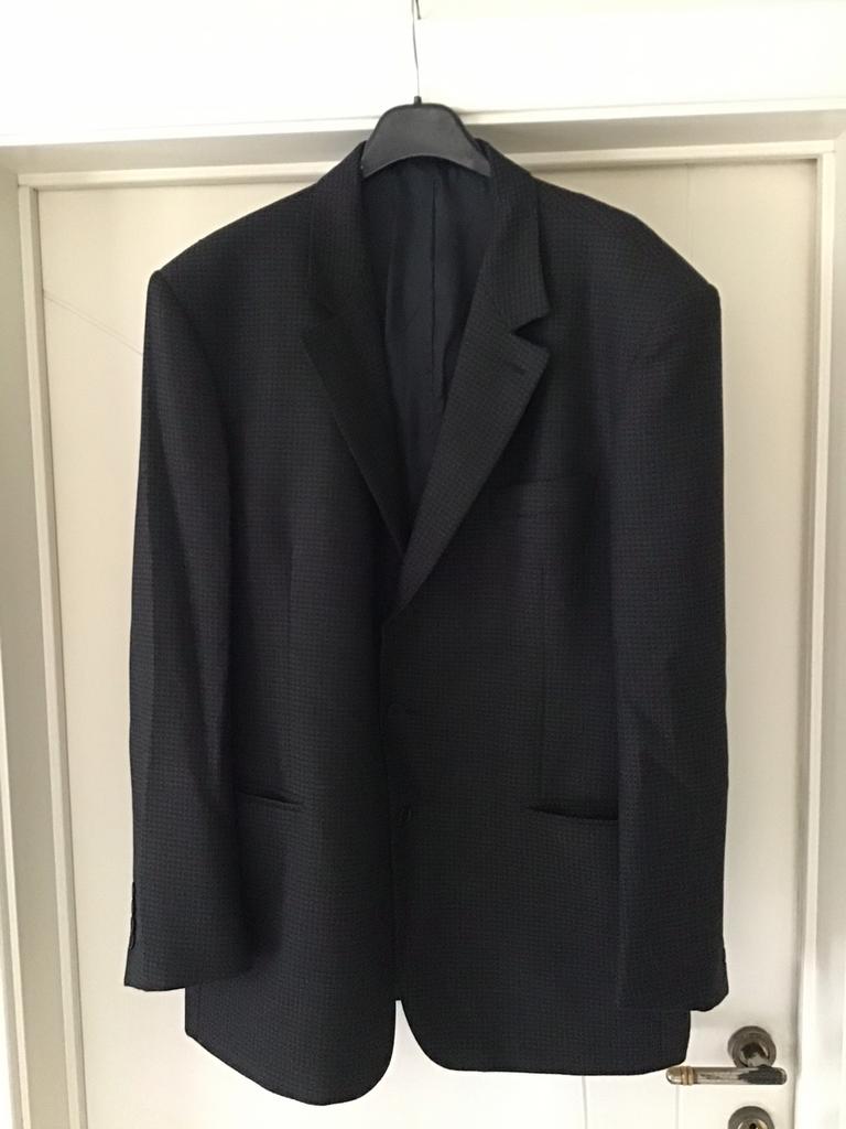 Merk : Ethomas, sportvest, donker blauw met reliëf, Enlèvement ou Envoi, Comme neuf, Taille 52/54 (L), Bleu