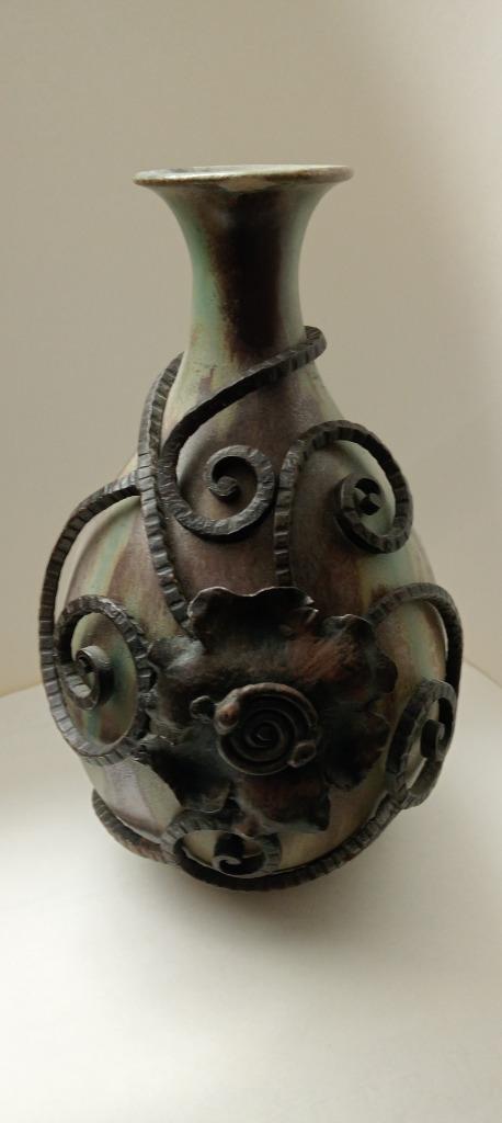 DUO de vases en grès de Bouffioulx GUERIN DELSAUX CARION, Antiek en Kunst, Antiek | Keramiek en Aardewerk, Ophalen of Verzenden
