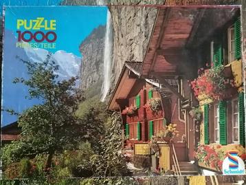 Puzzle 1000 pièces Lauterbrunnen, Alpes suisses beschikbaar voor biedingen