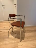 4 stoelen (chroom en cognac leder), Huis en Inrichting, Ophalen