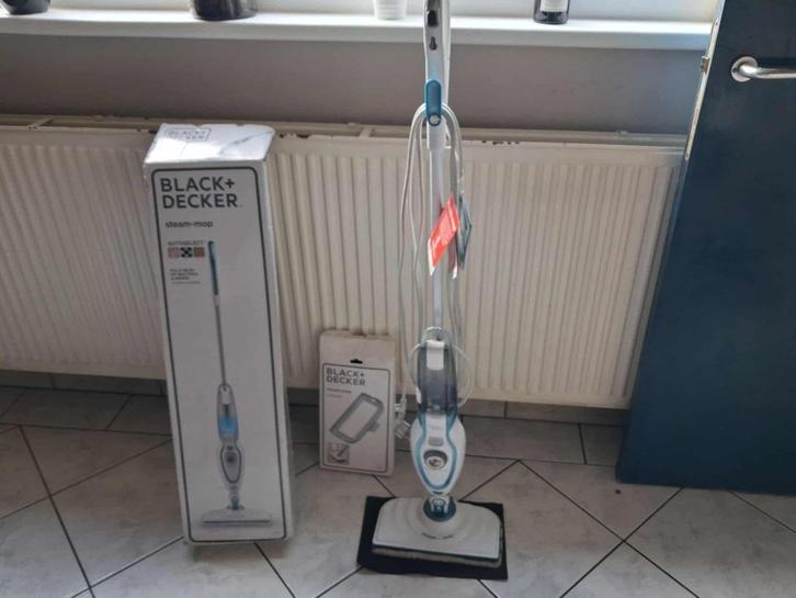 black é& decker steam mop + carpet glider tapijtglijder, Elektronische apparatuur, Stoomapparaten, Zo goed als nieuw, Stoomreiniger