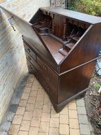 Bureau/secretaire vol eiken, Huis en Inrichting, Ophalen, Zo goed als nieuw, Antiek