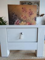 Nachttafel 1 lade kinderkamer babykamer wit grenen, Gebruikt, Ophalen, Minder dan 90 cm, Minder dan 75 cm