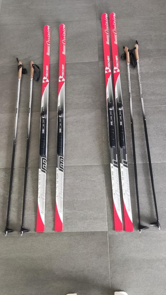 2 paar langlaufski's, Sport en Fitness, Skiën en Langlaufen, Gebruikt, Ski's, Langlaufen, Fischer, Ophalen
