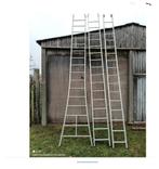 Ladder 3x 16 sporten, Doe-het-zelf en Bouw, Ophalen, Zo goed als nieuw, Ladder, Opvouwbaar of Inschuifbaar