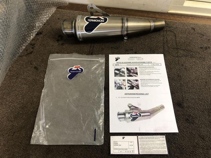 Termignoni titanium uitlaat demper Honda CB600F Hornet 07-13, Motoren, Onderdelen | Honda, Gebruikt, Ophalen of Verzenden