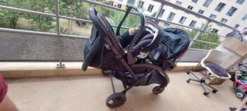 Poussette double « Joie » pour jumeaux + siège auto parfait, Enfants & Bébés, Enlèvement, Comme neuf, Autres types, Autres marques
