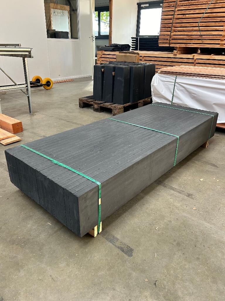 Beton onderplaat antraciet H24 x D3,5 x L184 cm € 23,99, Jardin & Terrasse, Pavé & Dalles, Neuf, Autres types, Béton, Enlèvement ou Envoi