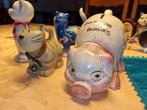 4 tirelire a collection, Collections, Tirelires, Enlèvement ou Envoi, Comme neuf, Pierre, Poterie ou Céramique, Animal