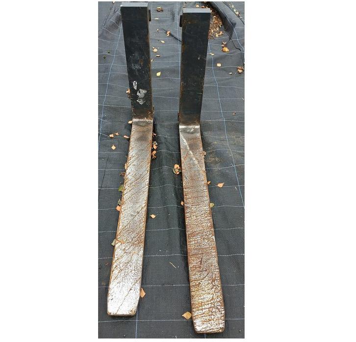 Vorken FEM 2 110cm voor heftruck van 2,5 - 3,5T, Tuin en Terras, Palen, Balken en Planken, Gebruikt, Ophalen