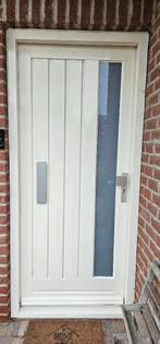 Hardhouten Voordeur - geïsol brievenbus, dubbel glas, 3 sleu, Ophalen, Gebruikt, 80 tot 100 cm, Buitendeur