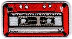 Cassettebandje stoffen opstrijk patch embleem #1, Collections, Collections Autre, Envoi, Neuf