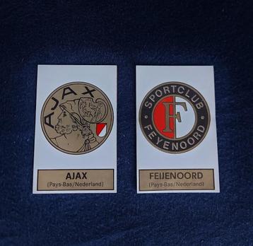 2 Panini sticker cards voetbal ' FB 1972 - Ajax/Feyenoord ' beschikbaar voor biedingen