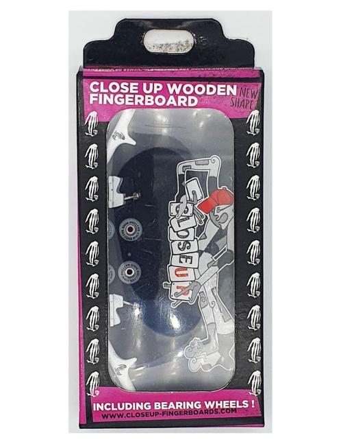 Close Up Wooden Fingerboard Nils Joker BLK 33M White Trucks, Collections, Jouets miniatures, Comme neuf, Envoi