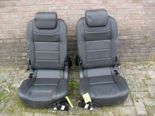 Land rover Defender achterste inklapbare stoelen zwart leer, Auto-onderdelen, Interieur en Bekleding, Land Rover, Gebruikt, Ophalen of Verzenden