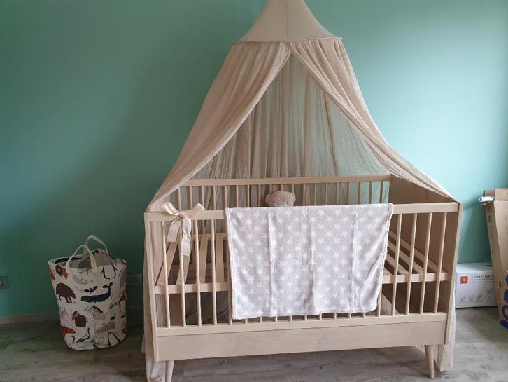 Quax Cocoon Natural Oak meegroeibed 140x70 cm, Kinderen en Baby's, Kinderkamer | Bedden, Zo goed als nieuw, 140 tot 160 cm, 70 tot 85 cm