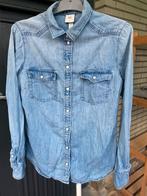H&M spijkerhemd met studs, 36, Kleding | Heren, Blauw, Halswijdte 38 (S) of kleiner, Ophalen of Verzenden, Zo goed als nieuw