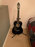 La Paz gitaar zwart 4/4-formaat klassiek incl standaard, Ophalen, Zo goed als nieuw, Klassieke of Spaanse gitaar