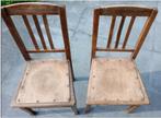 2 houten stoelen, Ophalen, Twee, Bruin, Zo goed als nieuw