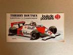 Sticker Thierry Boutsen F2 Championship Louis de Poortere, Motoren, Ophalen of Verzenden