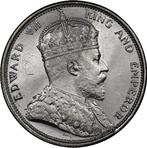 1904 Straits Settlements-1 dollar Edward VII zilver, Postzegels en Munten, Munten | Azië, Zilver, Losse munt, Verzenden