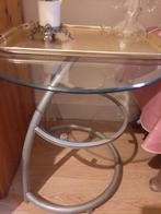 Ronde glazen bijzettafel, Rond, 55 tot 75 cm, Ophalen, 45 tot 60 cm
