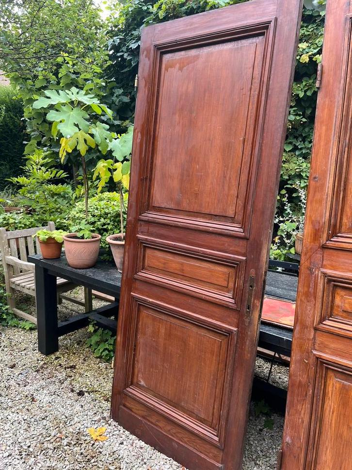 ANTIEKE HOUTEN PANEELDEUR DEUR BINNEN MASSIEF HOUT HUIS, Doe-het-zelf en Bouw, Deuren en Vliegenramen, Gebruikt, Binnendeur, Minder dan 200 cm