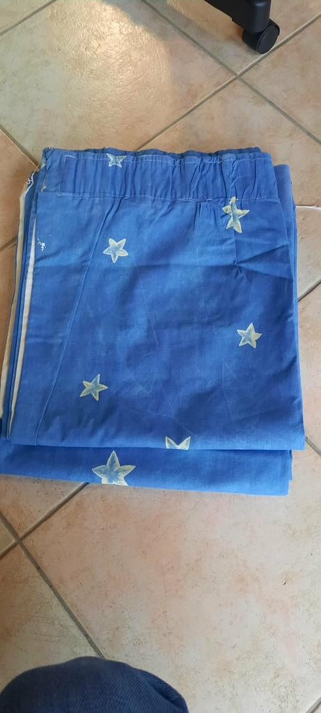 Gordijnen, Huis en Inrichting, Stoffering | Gordijnen en Lamellen, Ophalen, Zo goed als nieuw, Blauw