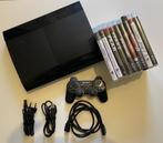 PS3 Superslim 12 GB + 9 Games, Games en Spelcomputers, Spelcomputers | Sony PlayStation 3, Ophalen, 12 GB, Met 1 controller, Slim