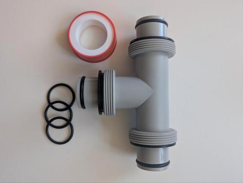 T-vormige zwembadslangaansluiting/adapter, 38 mm, Doe-het-zelf en Bouw, Buizen en Afvoer, Zo goed als nieuw, Ophalen of Verzenden
