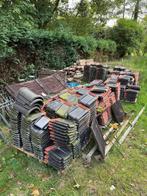 Partij dakpannen Hennuyeres, Doe-het-zelf en Bouw, Dakpannen en Dakbedekking, Ophalen, Gebruikt, Steen of Klei, Zwart