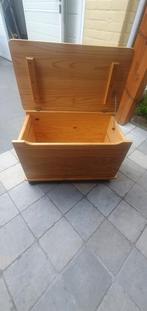 Houten kist op wieltjes, Ophalen, Gebruikt