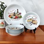 Porcelaine du val du cher pastaborden set 6+1, Huis en Inrichting, Ophalen of Verzenden, Zo goed als nieuw