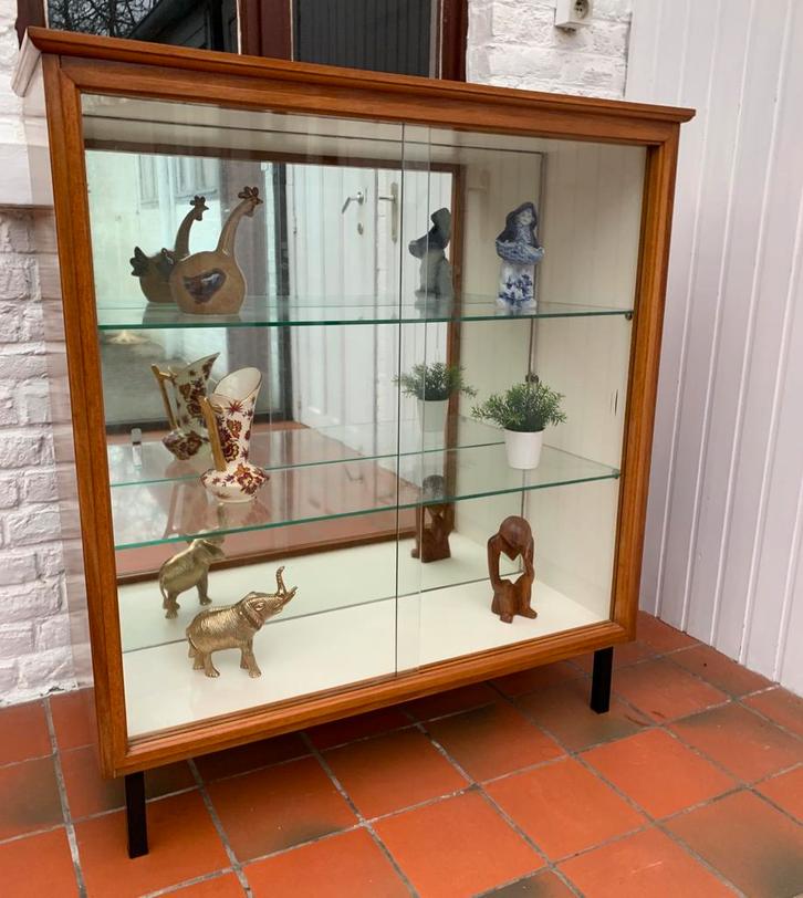 Vintage raam, Huis en Inrichting, Kasten | Vitrinekasten, Gebruikt, Glas, Ophalen